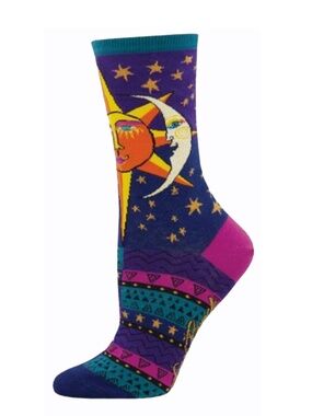 The Sun and Moon Laurel Burch socks